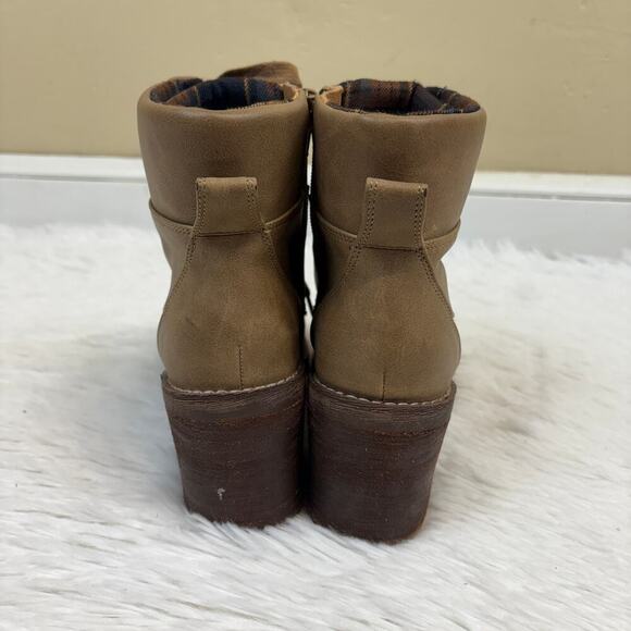 Crown Vintage Women's Lace Up Heeded Holliss Boots Mocha Tan Brown Size 7.5 - Picture 4 of 7